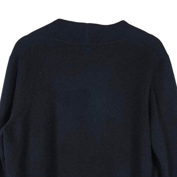 Nordstrom Collection Womens Black Open Front Cashmere Cardigan Large Classic Fit - Picture 9 of 12